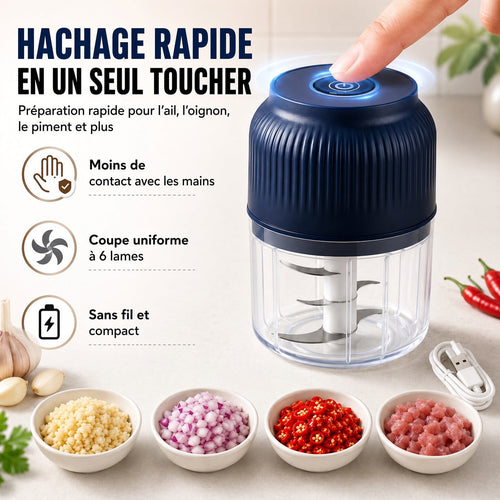 🔥50 % DE RÉDUCTION ! Hachoir Électrique à 6 Lames｜Hache Légumes, Oignons, Herbes, Noix & Viande｜Sans Fil, à Une Touche & Facile à Nettoyer upsell