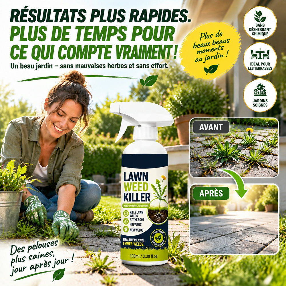 🌱 -50 % 🌿 Stop mauvaises herbes – efficace contre les mauvaises herbes & limite leur repousse | Pour jardin, allées & cour ⚡