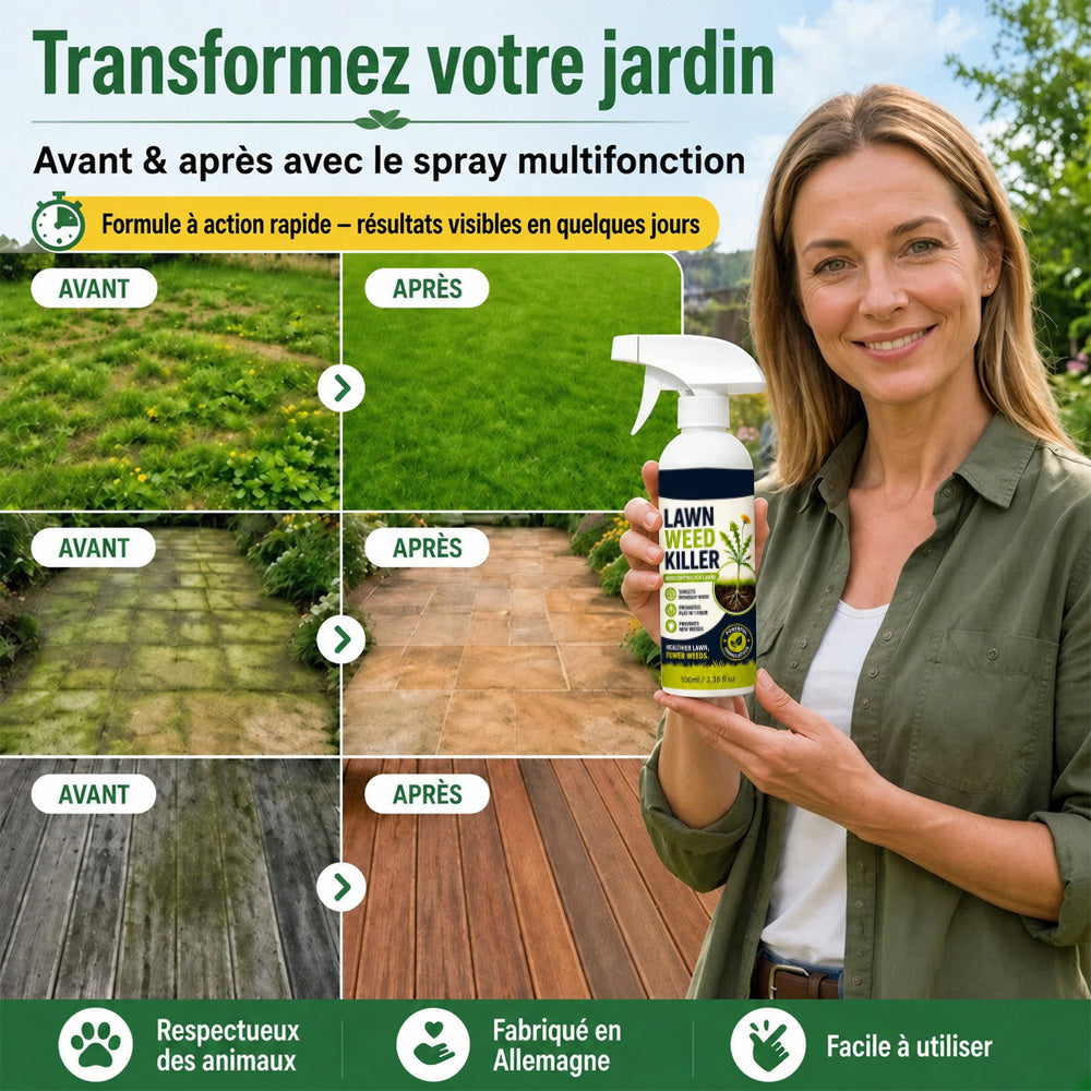 🌱 -50 % 🌿 Stop mauvaises herbes – efficace contre les mauvaises herbes & limite leur repousse | Pour jardin, allées & cour ⚡