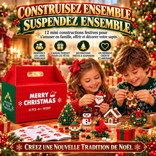 upsell-⏳ Économisez 49 % aujourd’hui seulement – 🎄 Kit de construction de Noël miniatures sur 12 jours | 12 modèles festifs uniques à construire soi-même avec anneaux de suspension – parfaits pour décorer le sapin, les couronnes et vos décorations de Noël