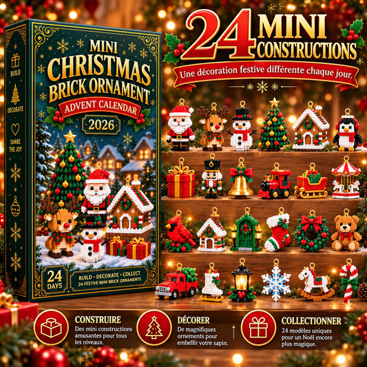 upsell-⏳Économisez 49 % aujourd’hui seulement ! 🎄 Calendrier de l’Avent de 24 jours avec 24 mini-kits de construction de Noël uniques 🧱 – construisez, accrochez et décorez facilement votre sapin,vos couronnes et bien plus encore pour une ambiance festive