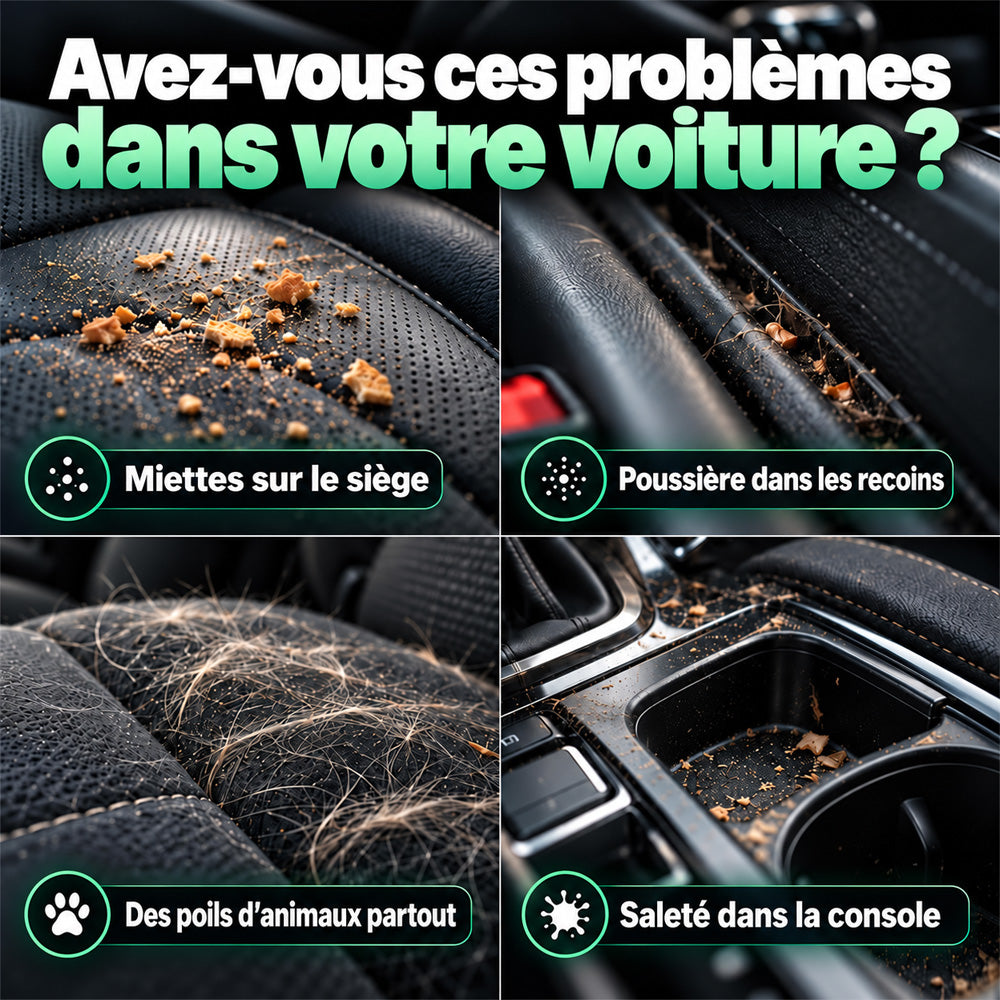 📢📢 -50 % !! ⏰ Aspirateur de voiture sans fil nouvelle génération – Puissance d’aspiration de 10 000 Pa et batterie de 4 000 mAh 🚗