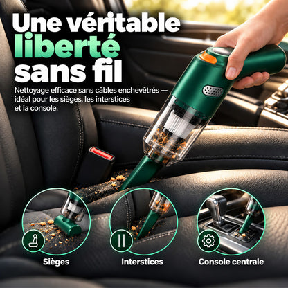 📢📢 -50 % !! ⏰ Aspirateur de voiture sans fil nouvelle génération – Puissance d’aspiration de 10 000 Pa et batterie de 4 000 mAh 🚗