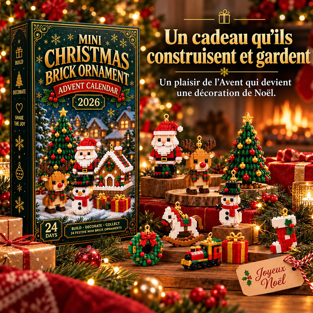 ⏳ Économisez 49 % aujourd’hui seulement ! 🎄 Calendrier de l’Avent de 24 jours avec 24 mini-kits de construction de Noël uniques 🧱 – construisez, accrochez et décorez facilement votre sapin, vos couronnes et bien plus encore pour une ambiance festive !