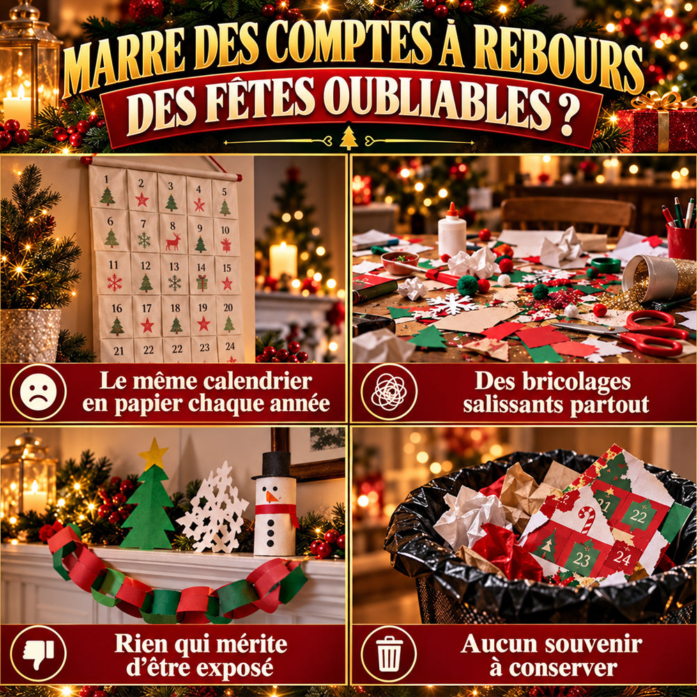 ⏳ Économisez 49 % aujourd’hui seulement ! 🎄 Calendrier de l’Avent de 24 jours avec 24 mini-kits de construction de Noël uniques 🧱 – construisez, accrochez et décorez facilement votre sapin, vos couronnes et bien plus encore pour une ambiance festive !