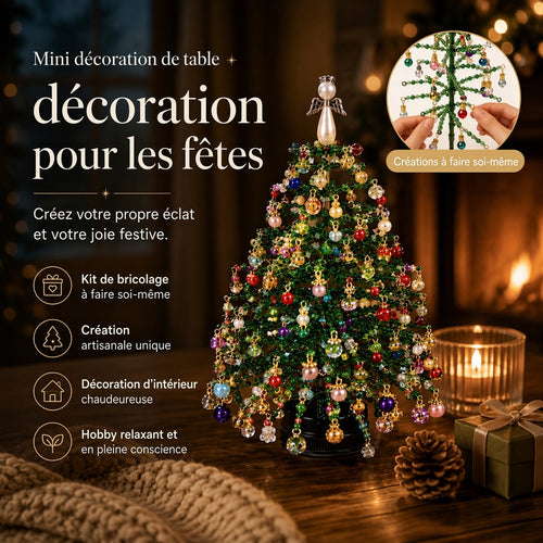 🎄✨ Kit de sapin de Noël perlé à faire soi-même – 🎅Créez votre propre décoration de Noël scintillante