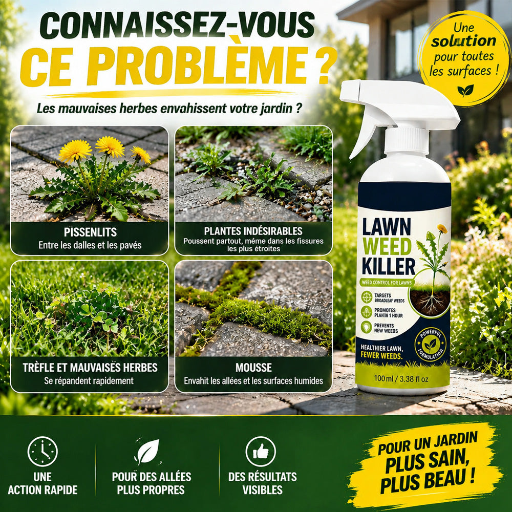 🌱 -50 % 🌿 Stop mauvaises herbes – efficace contre les mauvaises herbes & limite leur repousse | Pour jardin, allées & cour ⚡