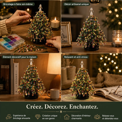 🎄✨ Kit de sapin de Noël perlé à faire soi-même – 🎅Créez votre propre décoration de Noël scintillante