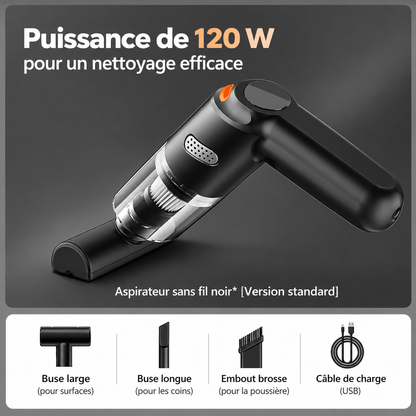 📢📢 -50 % !! ⏰ Aspirateur de voiture sans fil nouvelle génération – Puissance d’aspiration de 10 000 Pa et batterie de 4 000 mAh 🚗