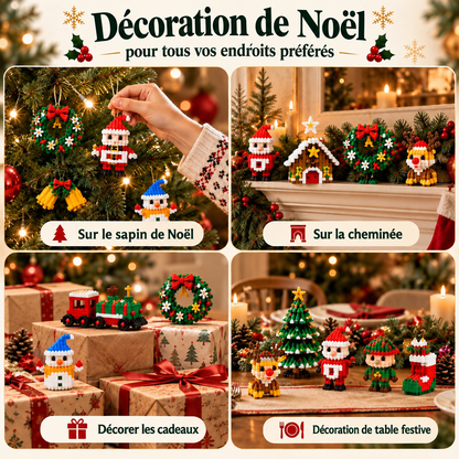 ⏳ Économisez 49 % aujourd’hui seulement – 🎄 Kit de construction de Noël miniatures sur 12 jours | 12 modèles festifs uniques à construire soi-même avec anneaux de suspension – parfaits pour décorer le sapin, les couronnes et vos décorations de Noël 🧱