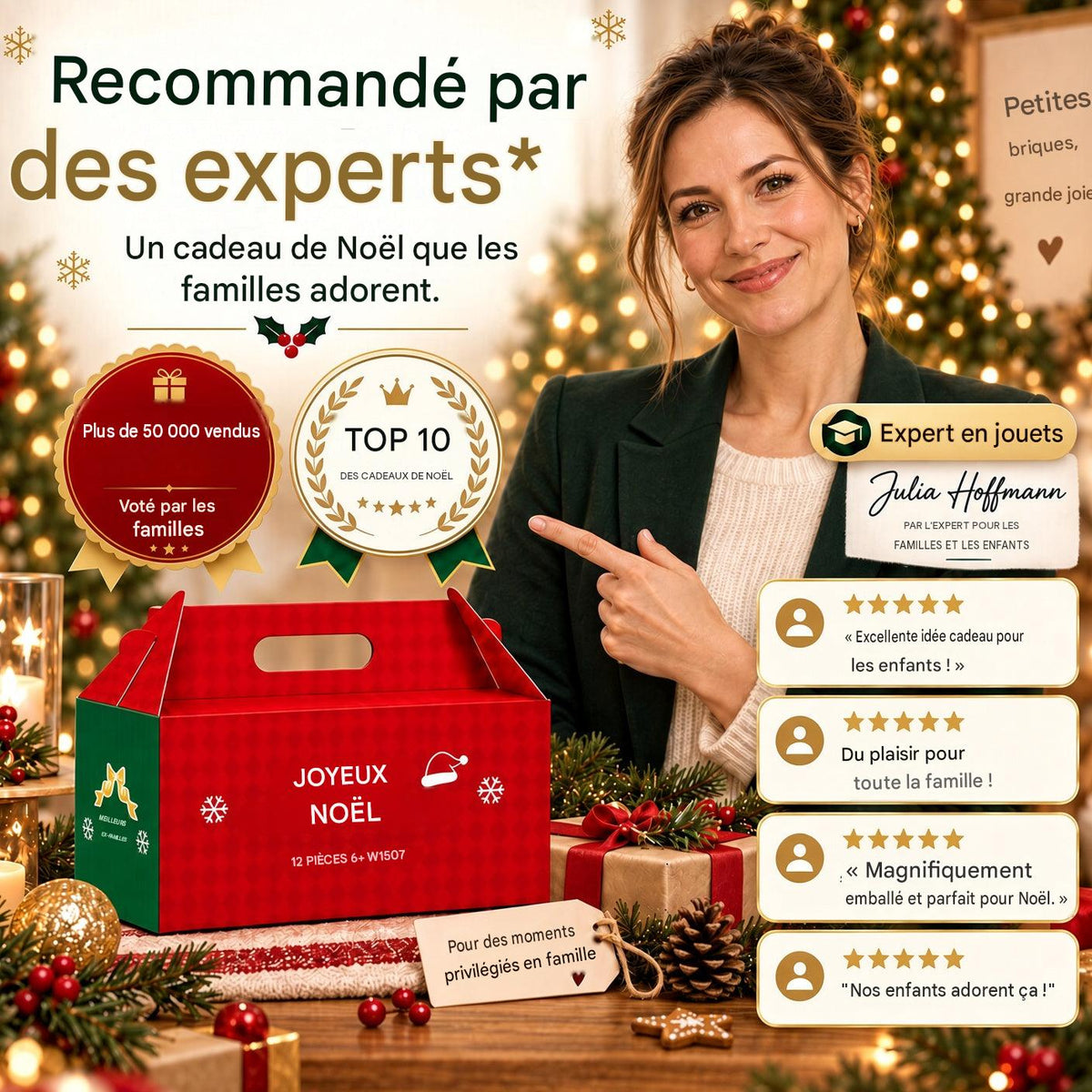 ⏳ Économisez 49 % aujourd’hui seulement – 🎄 Kit de construction de Noël miniatures sur 12 jours | 12 modèles festifs uniques à construire soi-même avec anneaux de suspension – parfaits pour décorer le sapin, les couronnes et vos décorations de Noël 🧱