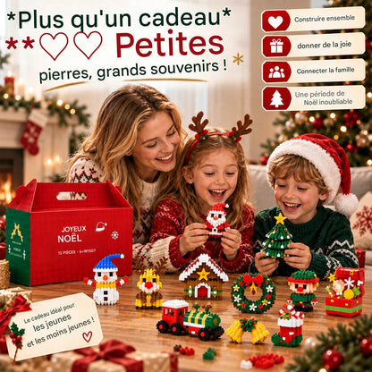 ⏳ Économisez 49 % aujourd’hui seulement – 🎄 Kit de construction de Noël miniatures sur 12 jours | 12 modèles festifs uniques à construire soi-même avec anneaux de suspension – parfaits pour décorer le sapin, les couronnes et vos décorations de Noël 🧱