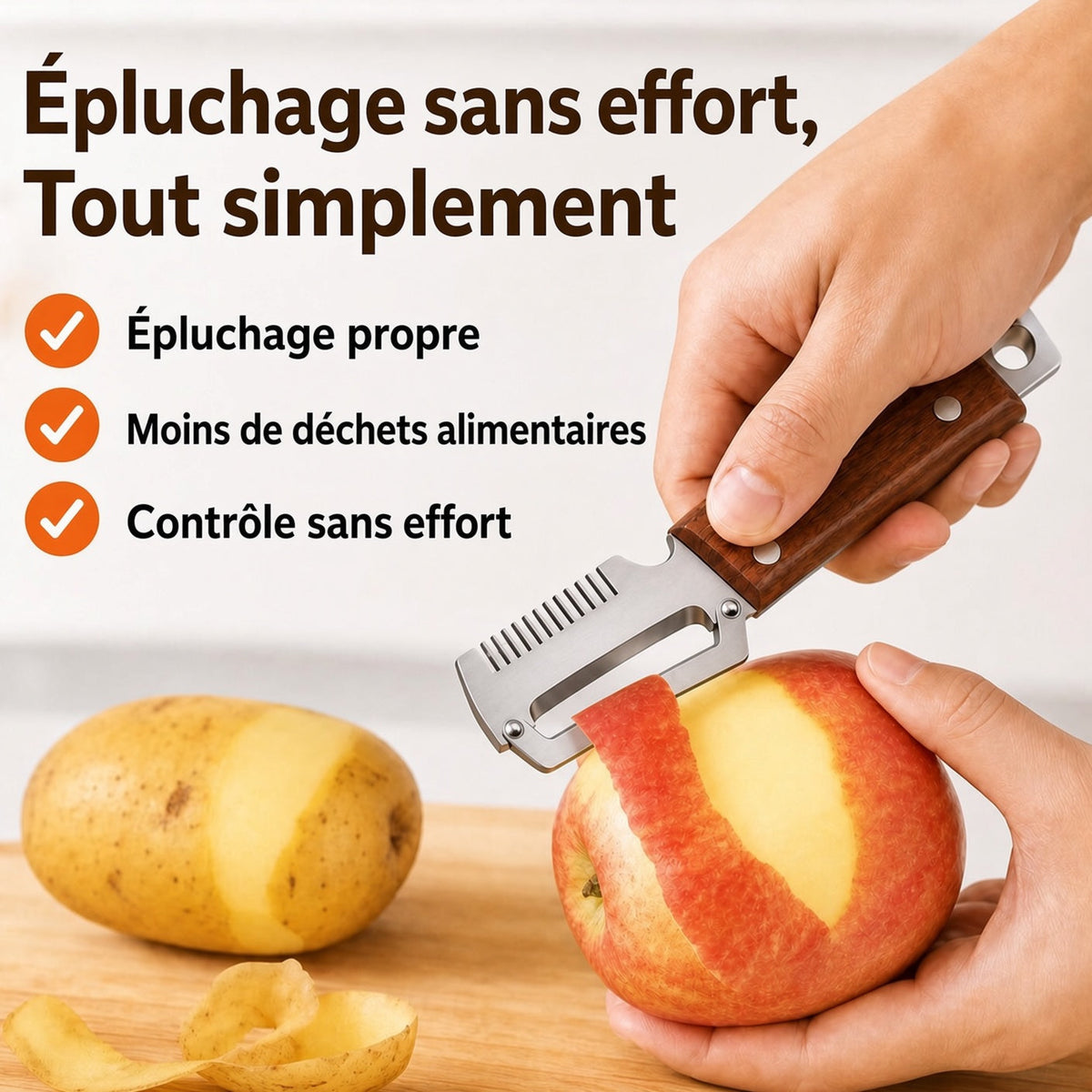 upsell-🔪🥬 Achetez-en 1, obtenez-en 1 GRATUITEMENT ! 🥔 Éplucheur Multifonctionnel en Bois – Lame Inox Ultra-Tranchante + Décapsuleur Intégré 🥕🍎🎁