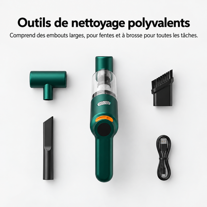 📢📢 -50 % !! ⏰ Aspirateur de voiture sans fil nouvelle génération – Puissance d’aspiration de 10 000 Pa et batterie de 4 000 mAh 🚗