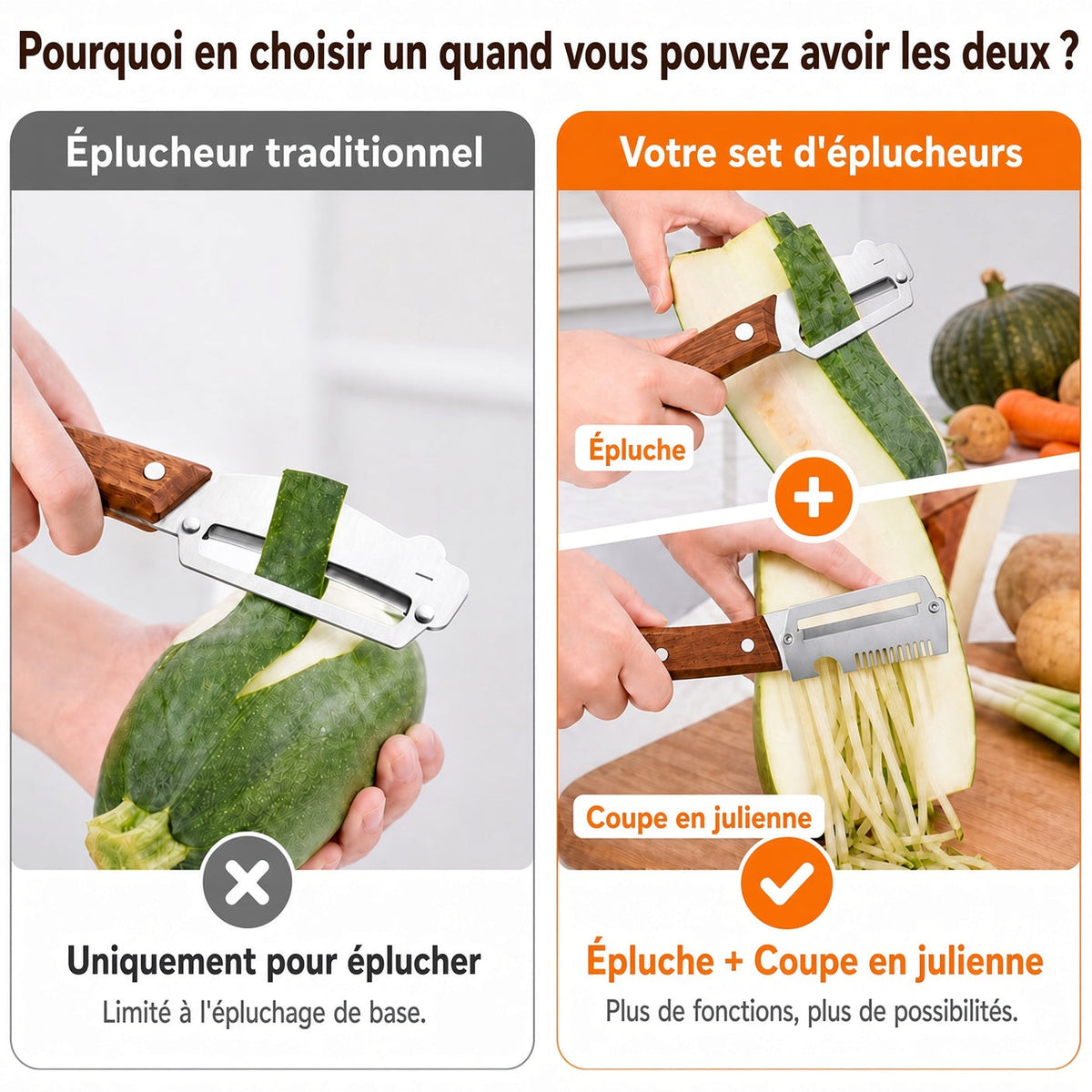 upsell-🔪🥬 Achetez-en 1, obtenez-en 1 GRATUITEMENT ! 🥔 Éplucheur Multifonctionnel en Bois – Lame Inox Ultra-Tranchante + Décapsuleur Intégré 🥕🍎🎁
