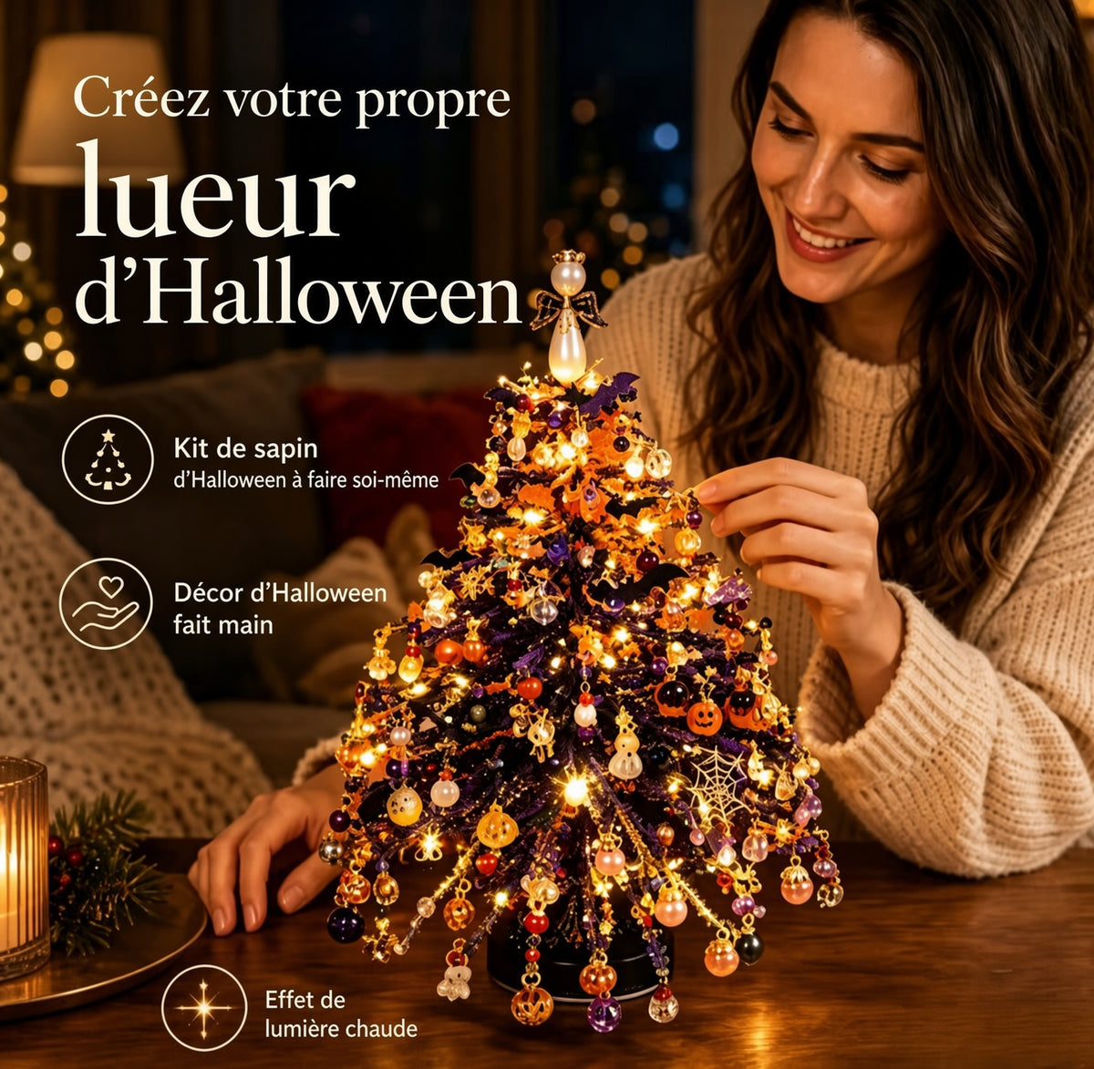 🎄✨ Kit de sapin de Noël perlé à faire soi-même – 🎅Créez votre propre décoration de Noël scintillante