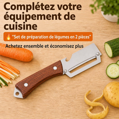 upsell-🔪🥬 Achetez-en 1, obtenez-en 1 GRATUITEMENT ! 🥔 Éplucheur Multifonctionnel en Bois – Lame Inox Ultra-Tranchante + Décapsuleur Intégré 🥕🍎🎁