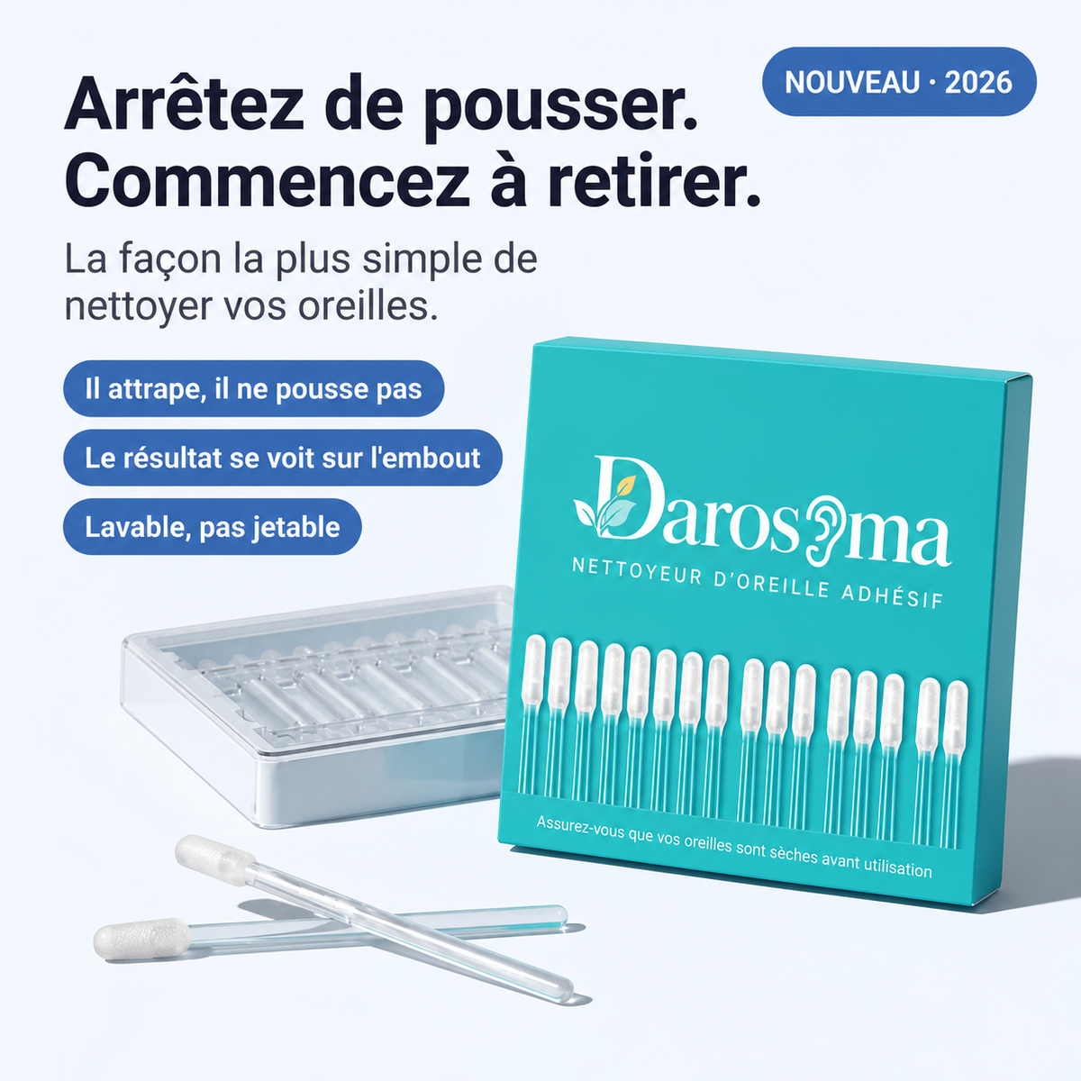 Darosoma® Nettoyeur d'oreille adhésif