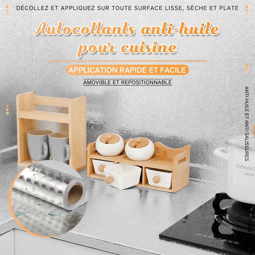 🛡️ 2 achetés = 1 offert 🎁 Autocollants de cuisine – Adhésif cuisine anti-graisse pour protéger vos surfaces.