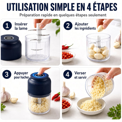 🔥50 % DE RÉDUCTION ! Hachoir Électrique à 6 Lames｜Hache Légumes, Oignons, Herbes, Noix & Viande｜Sans Fil, à Une Touche & Facile à Nettoyer upsell