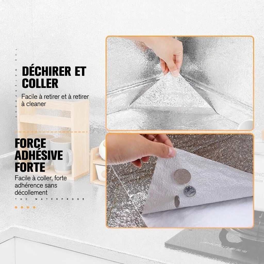 🛡️ 2 achetés = 1 offert 🎁 Autocollants de cuisine – Adhésif cuisine anti-graisse pour protéger vos surfaces.