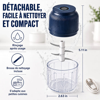 🔥50 % DE RÉDUCTION ! Hachoir Électrique à 6 Lames｜Hache Légumes, Oignons, Herbes, Noix & Viande｜Sans Fil, à Une Touche & Facile à Nettoyer upsell