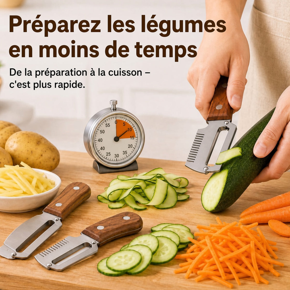 upsell-🔪🥬 Achetez-en 1, obtenez-en 1 GRATUITEMENT ! 🥔 Éplucheur Multifonctionnel en Bois – Lame Inox Ultra-Tranchante + Décapsuleur Intégré 🥕🍎🎁